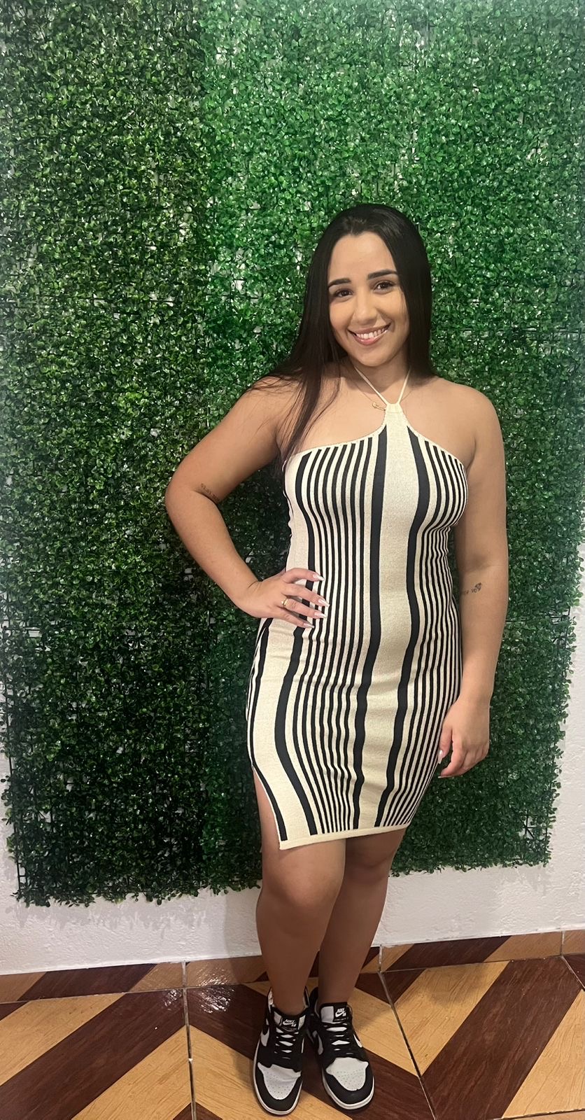 Vestido tricô modal